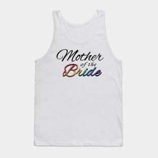 Mother of the Bride Typography Lesbian Pride Rainbow Tank Top